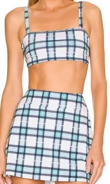 Revolve onezie blue plaid tennis pickleball set xs trade for alo