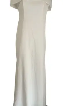 Lulu's Exceptional Romance Off Shoulder Mermaid Maxi Dress Wedding Bridal Small