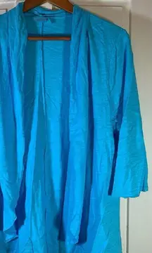 Fresh Produce Cardigan Sweater Large Beachy Coastal Grandma Lightweight Blue‎