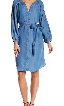 ✨Hope & Harlow Women’s Sz 8 Dress Chambray Long Sleeve✨