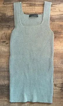 Brandy Melville Mint Ribbed Knit Tank Top | One Size | Minimalist Essential