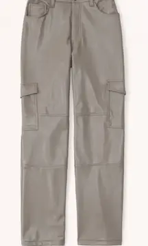 Abercrombie and‎ Fitch Curve Love Vegan Leather 90s Relaxed Pants 6 boho grunge