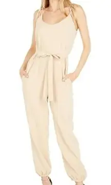 WAYF Spector Tie Strap‎ Crinkle Jumpsuit Size M