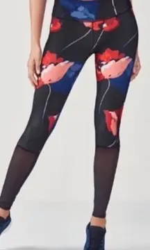 Fabletics Phillipa Mesh PowerHold Leggings Floral- Size Small