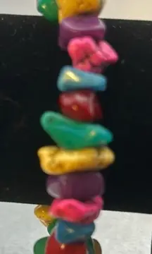 Bracelet, beautiful rocks, all different colors and sizes. Fits up to size 15.​​