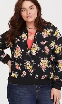 NWT Torrid floral georgette bomber jacket