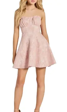Windsor NWT Strapless Mini ‎ Skater Dress Pink Corset Size XXS Party