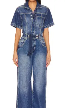 Free People We The Free Edison Wide Leg Coverall Baggy Jumpsuit Women's Large
