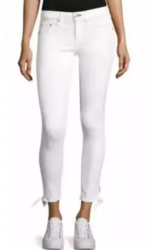 NWT Rag & Bone Stevie Capri Jeans Size‎ 28 White Bow Ankles Denim