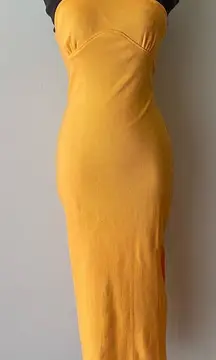 Nasty Gal sz 6 halter ribbed tube midi dress NWT‎