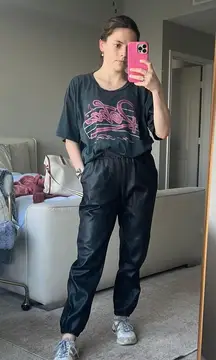 Leather Joggers