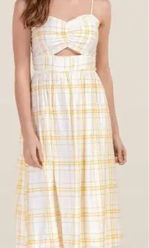 Francesca's Marla Plaid Midi‎ Dress, Size Medium