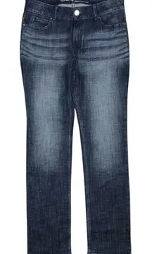 NWT Wrangler Womens Essential Straight Stretch Jeans Size 13 / 14 x 34 Dark Wash