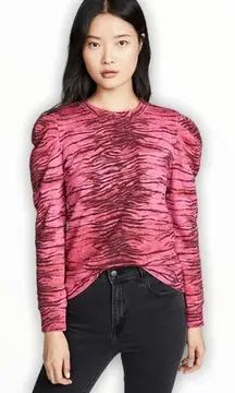 Revolve Pam & Gela Pink Tiger Print Sweatshirt Sz P