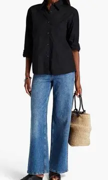 Ba&sh Darla cotton-poplin shirt in Black