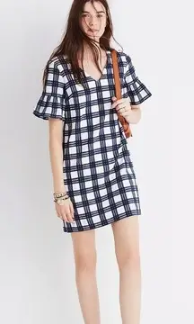 Madewell Bell-Sleeve Plaid Dress