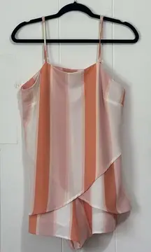 Style Rack‎ Orange Pink Flowy Romper Size Medium