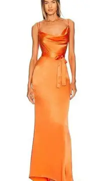 NWT Michael Costello x REVOLVE Tonya Gown in Tangerine Womens Size L