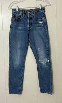 Levi’s 501 Original Distressed High Rise Jeans Size 24 Womens
