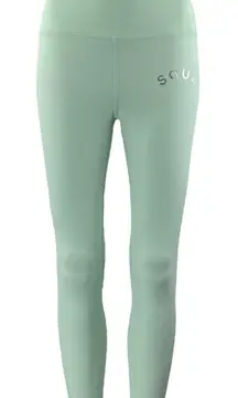 Soul Women's Mint Green High Waisted Yoga Workout Athletic Leggings Pants Size M