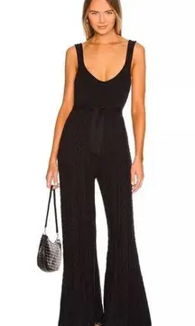 Free People  Montecito Cable Knit Ribbed Jumpsuit