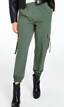NWT Bar III Womens Gorpcore Outdoor Nylon Elastic Waist‎ Jogger Cargo Pants M