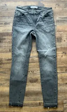 Liverpool Los Angeles Womens Gray Ankle Skinny Stretch Denim Jeans Size 2/26