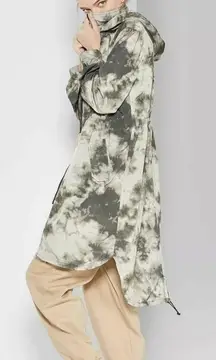 | Tie Dye Style Long Windbreaker Jacket