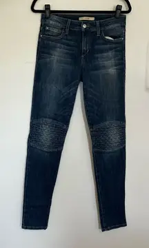 Joes Jeans Quilted Knee Skinny Jeans Size 28
