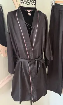 Victoria’s Secret XS Black Pajama Set Lounge Comfort Sleep Long Sleeve Pant