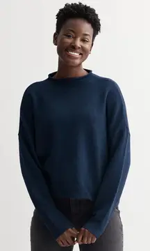Women's Sonoma Goods For Life Sweater Size XL Navy Blue Funnel Neck Mockneck NWT