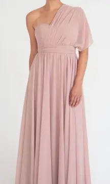 Convertible Bridesmaid Dress Mira In Whipped Apricot Luxe Chiffon Sz 8