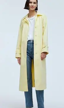 Madewell Belted Long Trench Coat Jacket Candelight Yellow XXS NO885