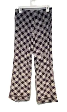 Womens Size Small Purple Grey Plaid Pajama Pants Soft Comfy