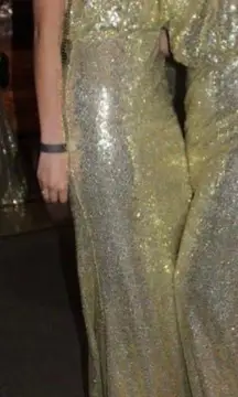 Designer Gold Sequin Dress