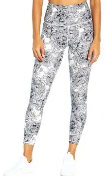 Balance Collection Contender Luxe High Rise Long Legging in White Contour Floral