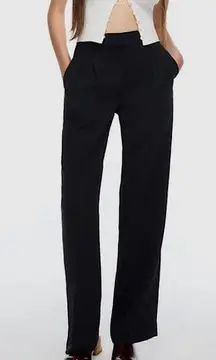 Leather Suede High Rise Pants