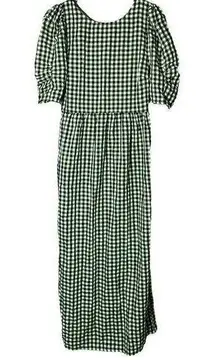 Cider  Check Pattern Open Back Maxi Dress