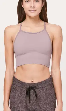 Lululemon Ebb To Street Bra Long Line Smoky Blush Size 2