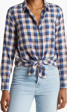 Madewell Womens Bundle Lot (2) Western Cowgirl‎ Plaid Long Sleeve Shirts Size XS