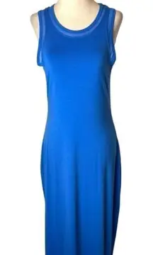 Columbia Royal Blue Sleeveless‎ Mesh Detail PFG Athletic Maxi Tank Dress Size XS