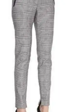 NWT - VERONICA BEARD White, Gray, and Black Glen Plaid "Cigarette" Pants - 6