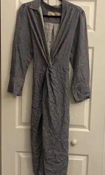 Jens Pirate‎ Booty Women's Medium Blue Floral Maxi Twist Front Dress