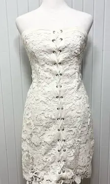 Forever‎ 21 White Lace Bodycon Dress Size M