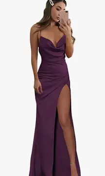 Satin Purple Gown