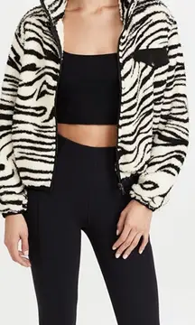 NWT  Plush Apparel Zebra Zip Up Jacket Size Small