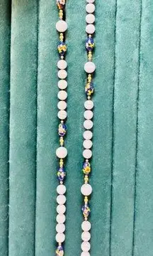 Vintage beads and enamel necklace from 1920’s. Total length is 37 inches.