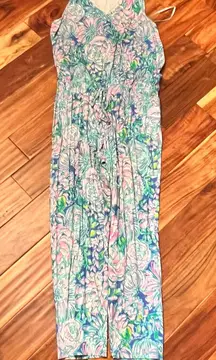 Women’s Lilly Pulitzer Paulina Jumpsuit In Full Bloom. Size xl 