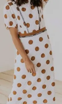 Mom Polka Dot Nursing Midi Dress