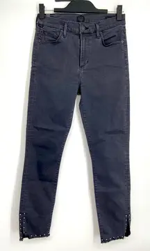 Citizens of Humanity, Rocket, High Rise,‎ skinny, black Jeans, studs, size 28